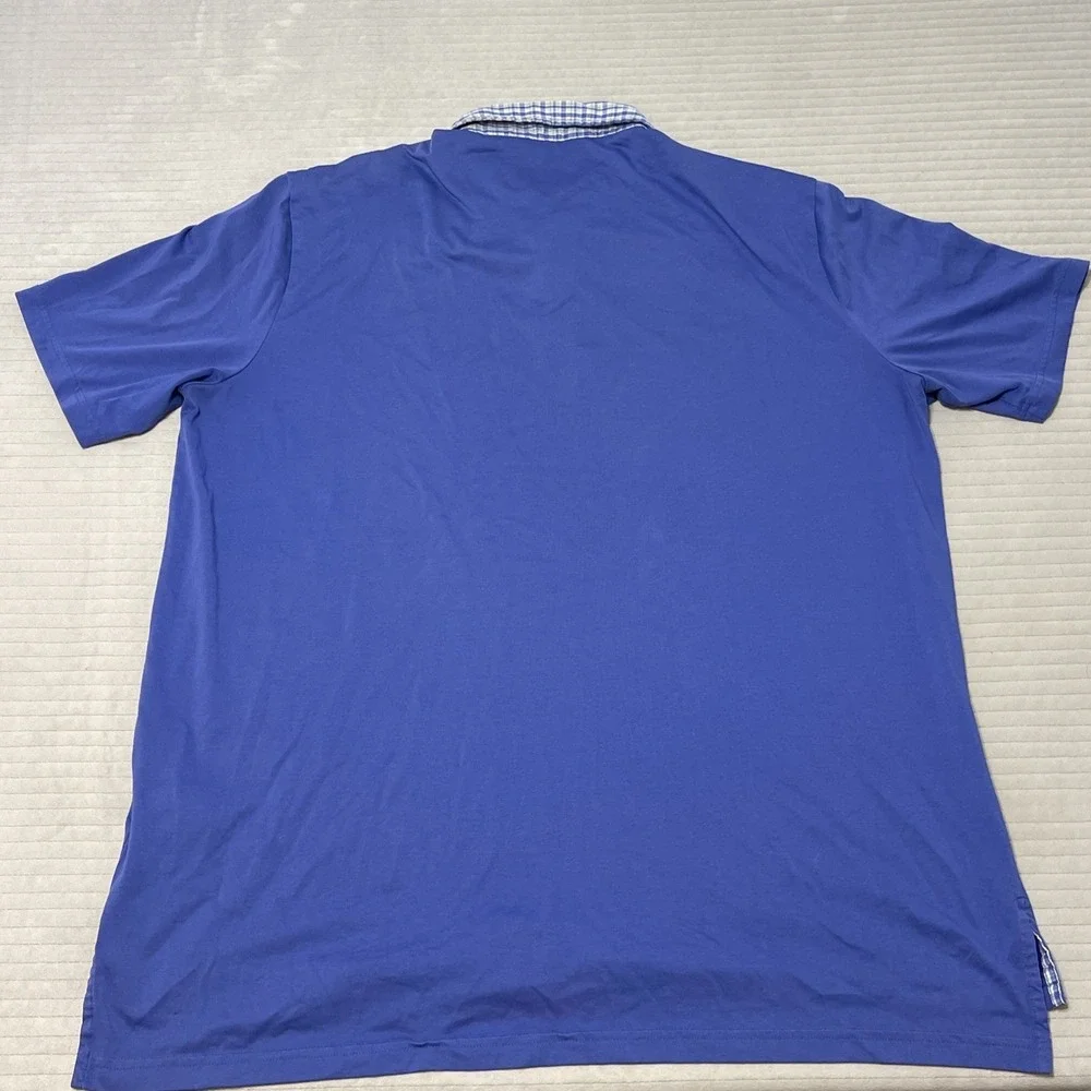 Polo Ralph Lauren Polo Golf Mens 2XL Blue Plaid Collar Classic Pony Logo
